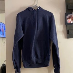 navy blue champion sweatshirt